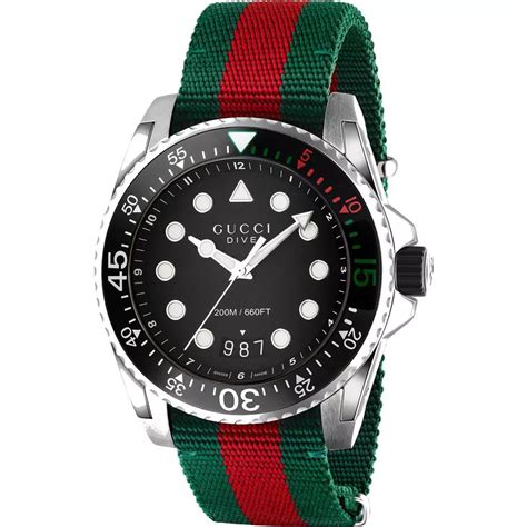 fake gucci dive watch|Gucci dive watch 45mm snake.